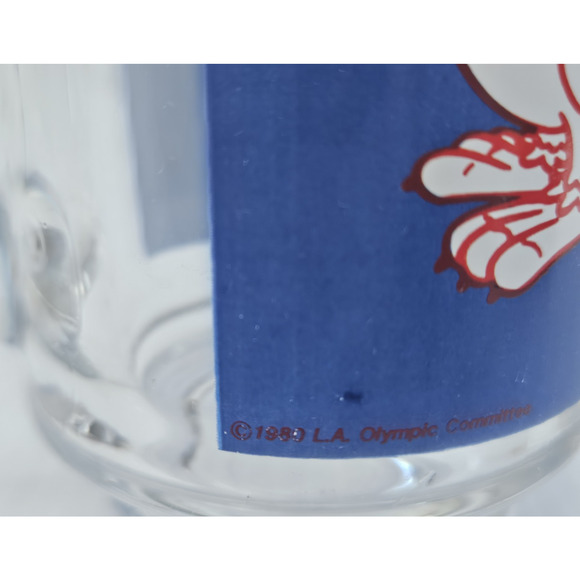 Los Angeles 1984 XXIII Olympics On Site Heavy Bar Mug Glass RARE Sam Eagle - Picture 6 of 6